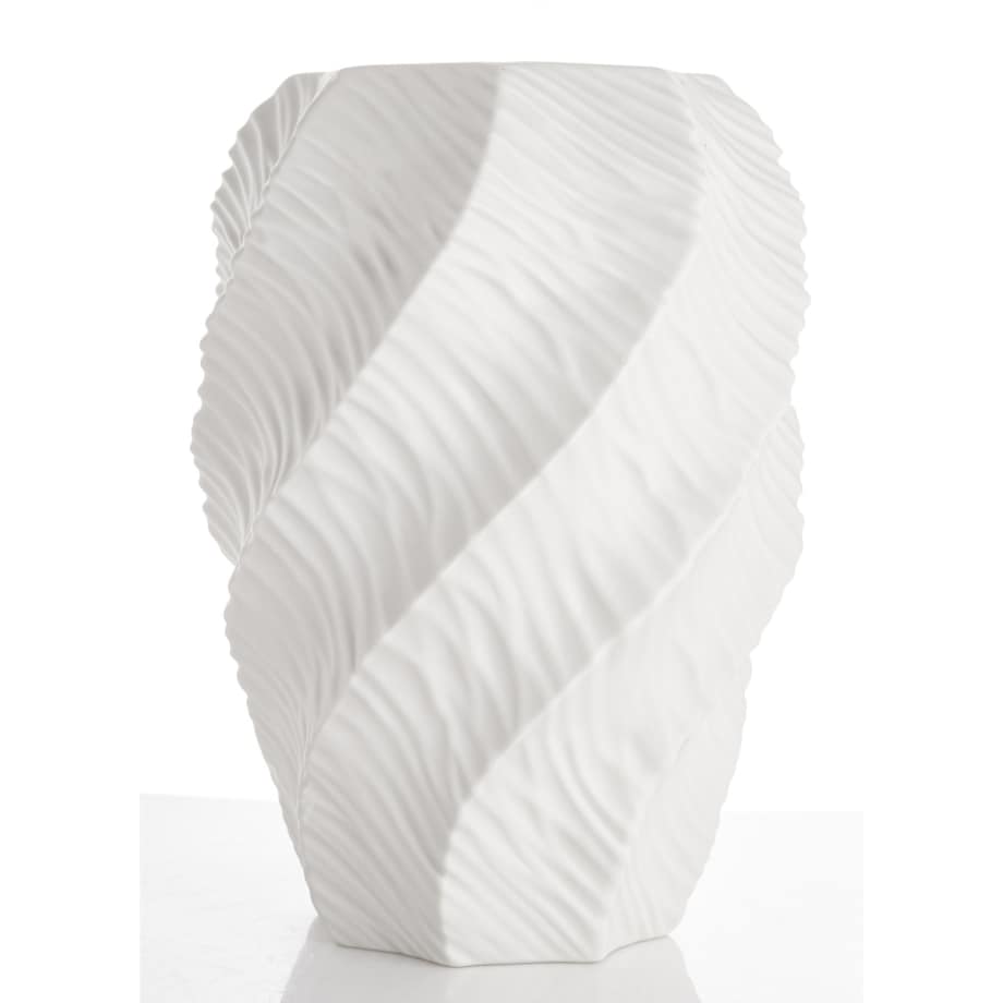 Wazon porcelanowy 35,5x17x12 cm TWISTER biały