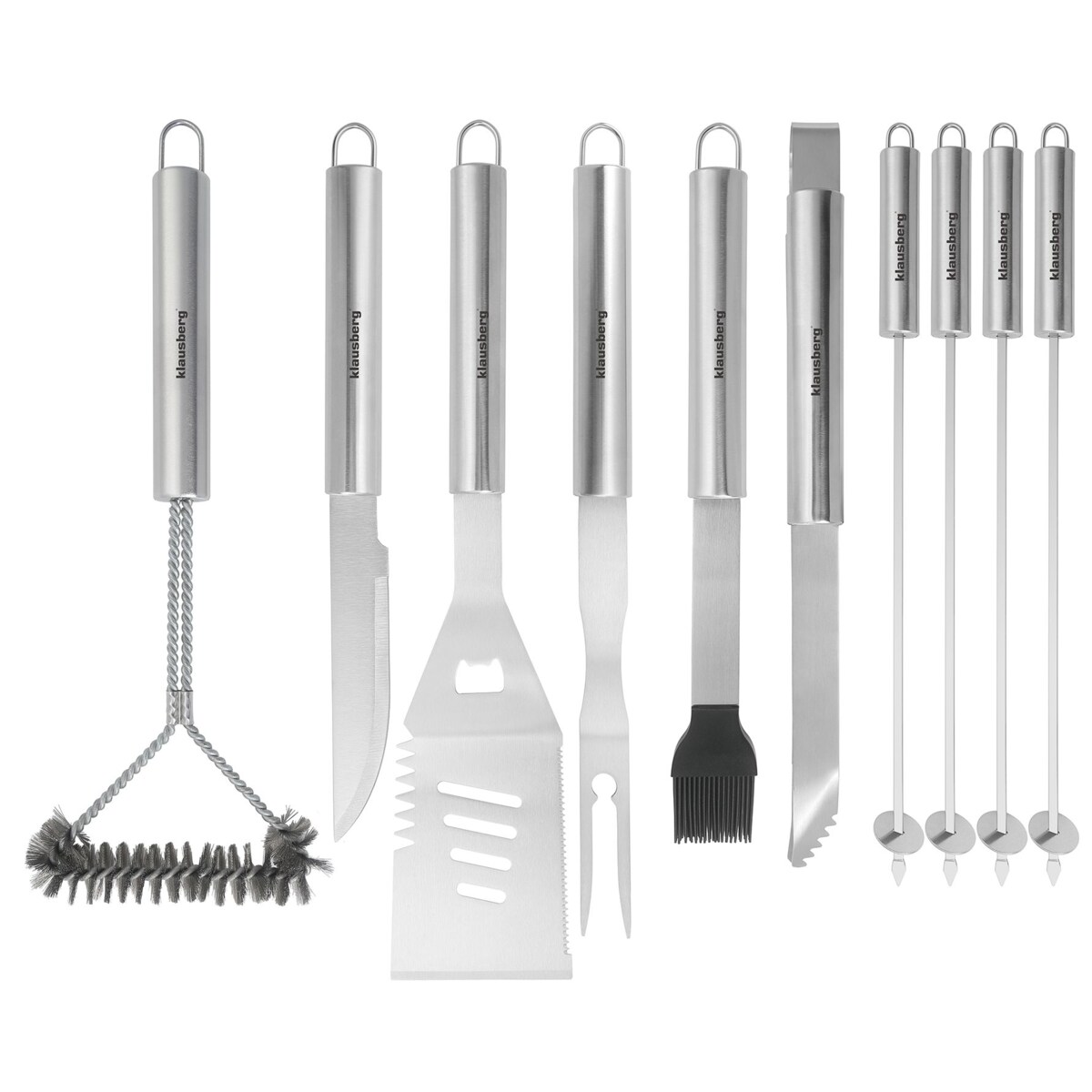 Zestaw przyborów do grilla 10 elementów narzędzia do grillowania KLAUSBERG