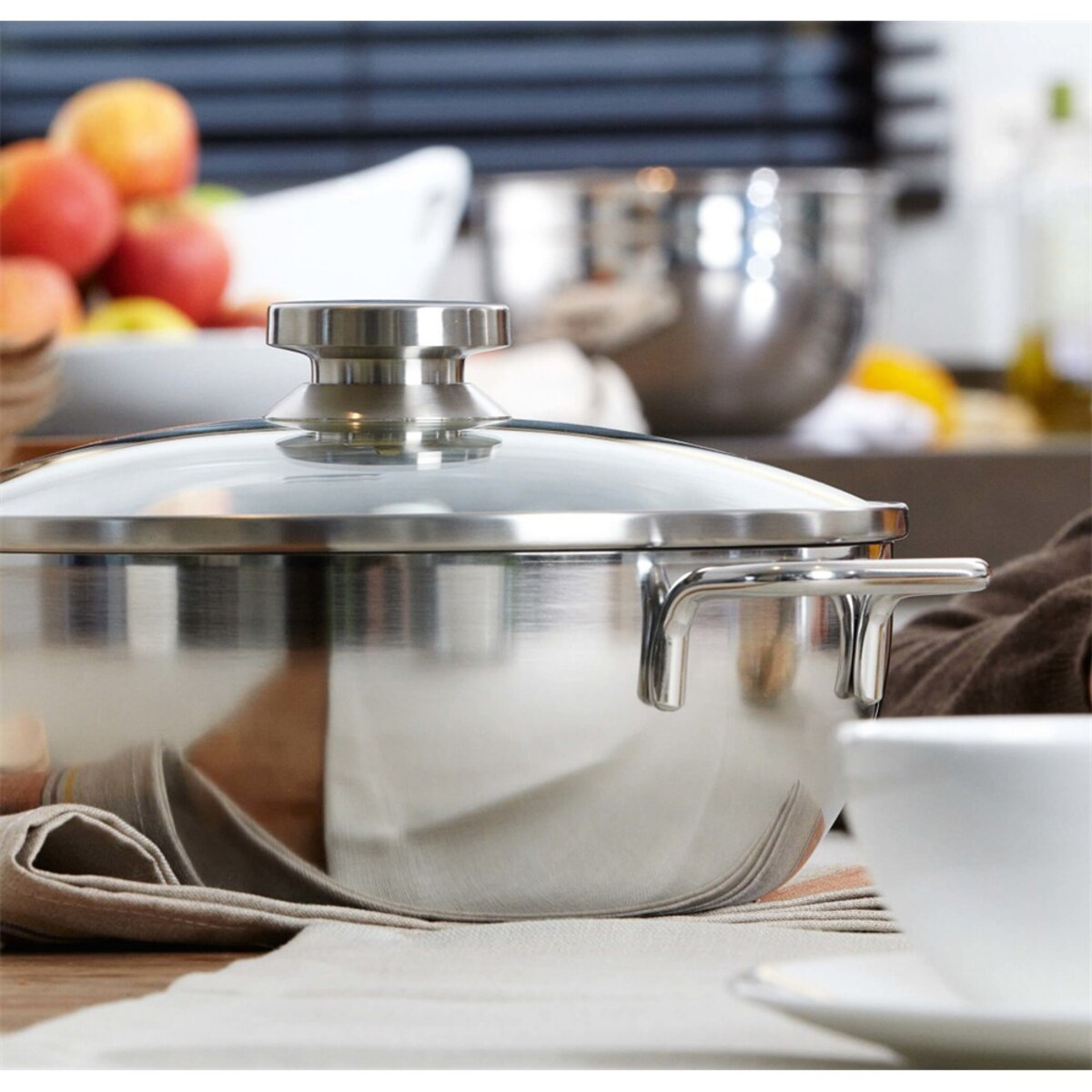 DEMEYERE APOLLO 7 Patelnia głęboka 2H z pokrywką 28 cm