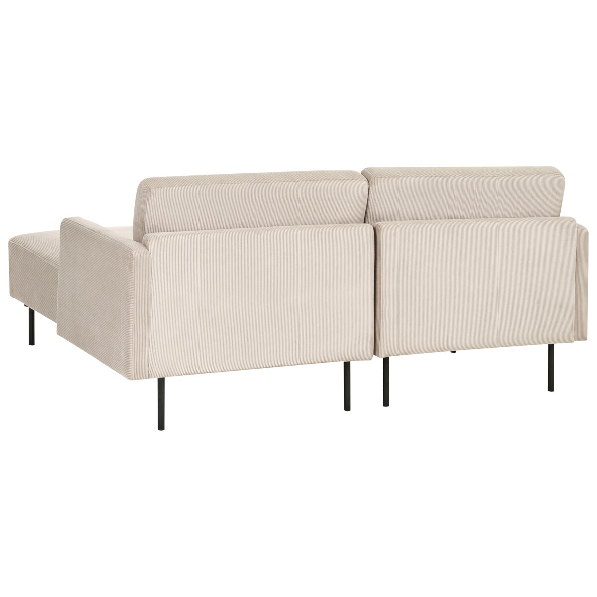 Narożnik dla 2 osób BREDA Sztruks Beżowy Lewostronny