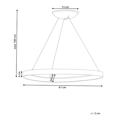 Lampa wisząca LED metalowa złota KRABURI