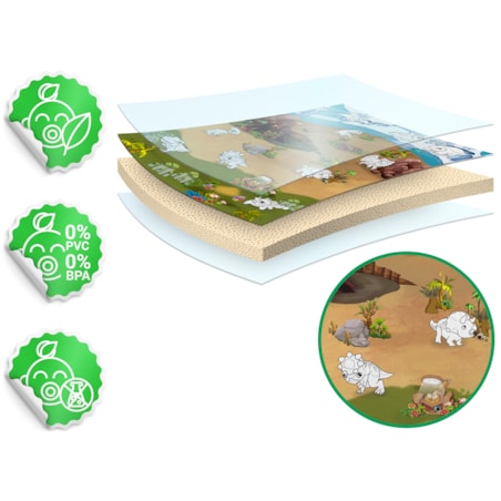 Mata edukacyjna piankowa dywan do malowania 92x120 cm zmywalna Ricokids