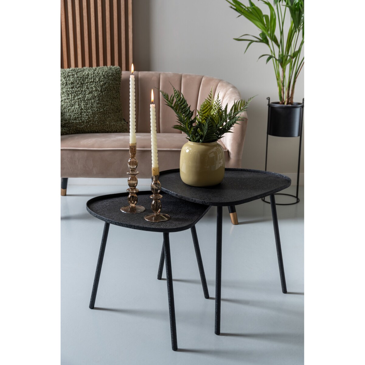 Stolik kawowy metalowy BOAZ, wys. 43 cm