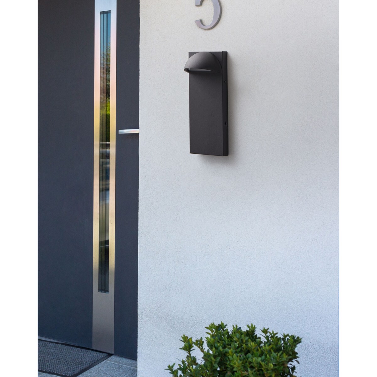 Lampa ścienna ogrodowa LED SAJUR Czarny