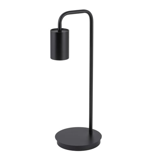 Stojąca lampa gabinetowa Luis z metalu na biurko czarna
