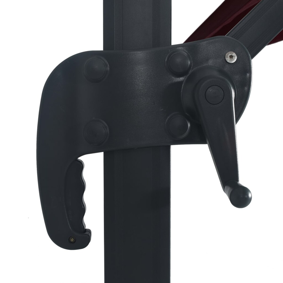 vidaXL Parasol wiszący z LED, bordowy, 400x300 cm