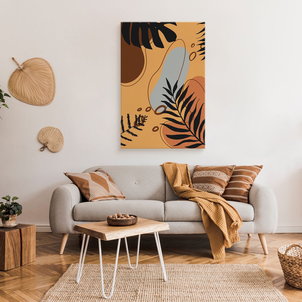 Obraz Do Salonu Rośliny Liście Monstery Palmy Styl Boho 30x40cm