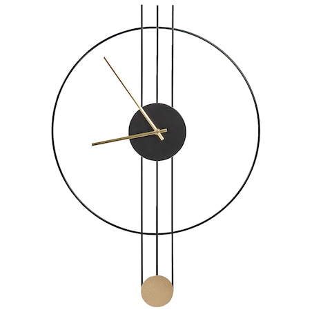 Zegar ścienny ANNIVIERS 44 cm Metal Czarny
