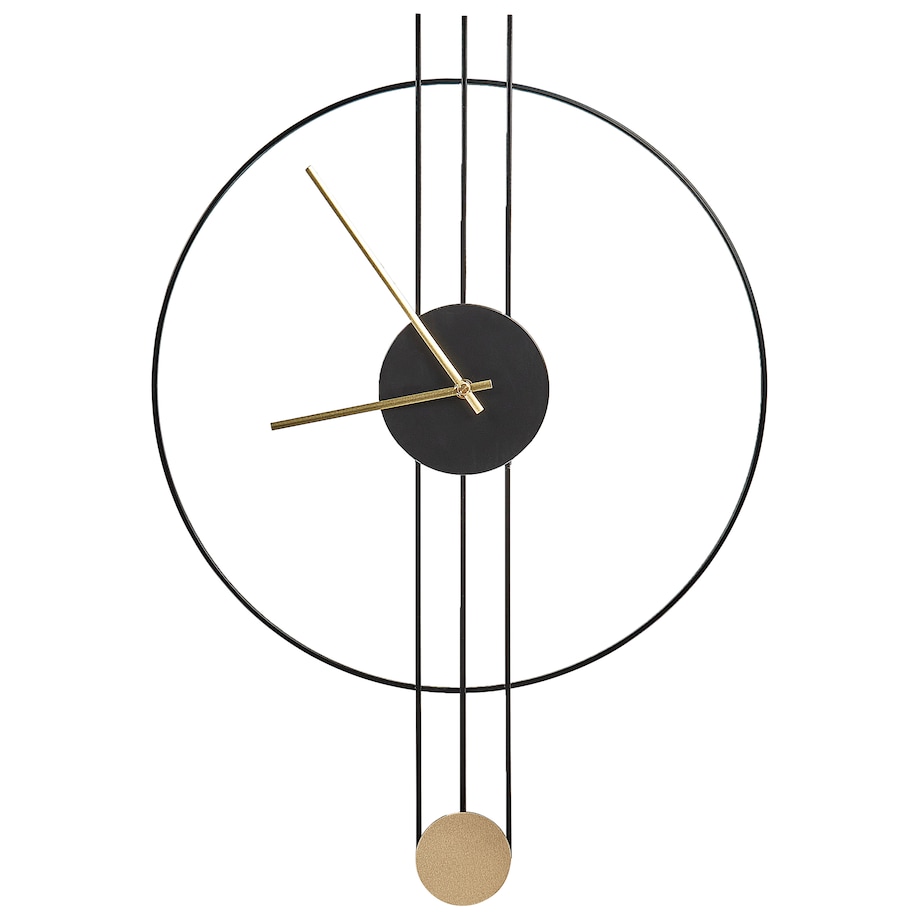 Zegar ścienny ANNIVIERS 44 cm Metal Czarny