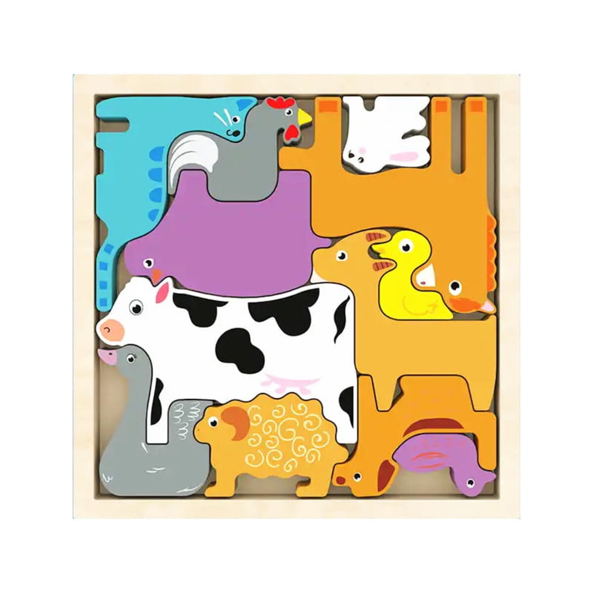 Puzzle drewniane - Zwierzęta farmerskie