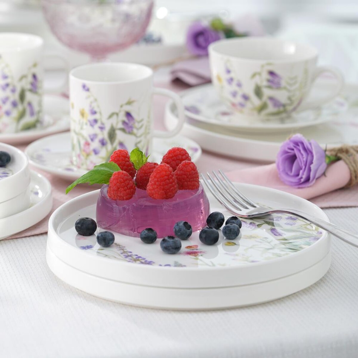 VILLA ITALIA Serwis obiadowy na 6 osób porcelanowy VIOLA