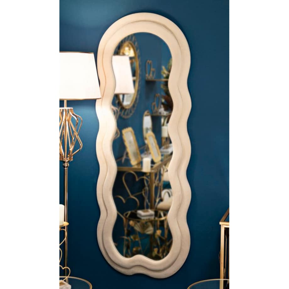 Lustro ścienne w materiałowej ramie, 160 cm