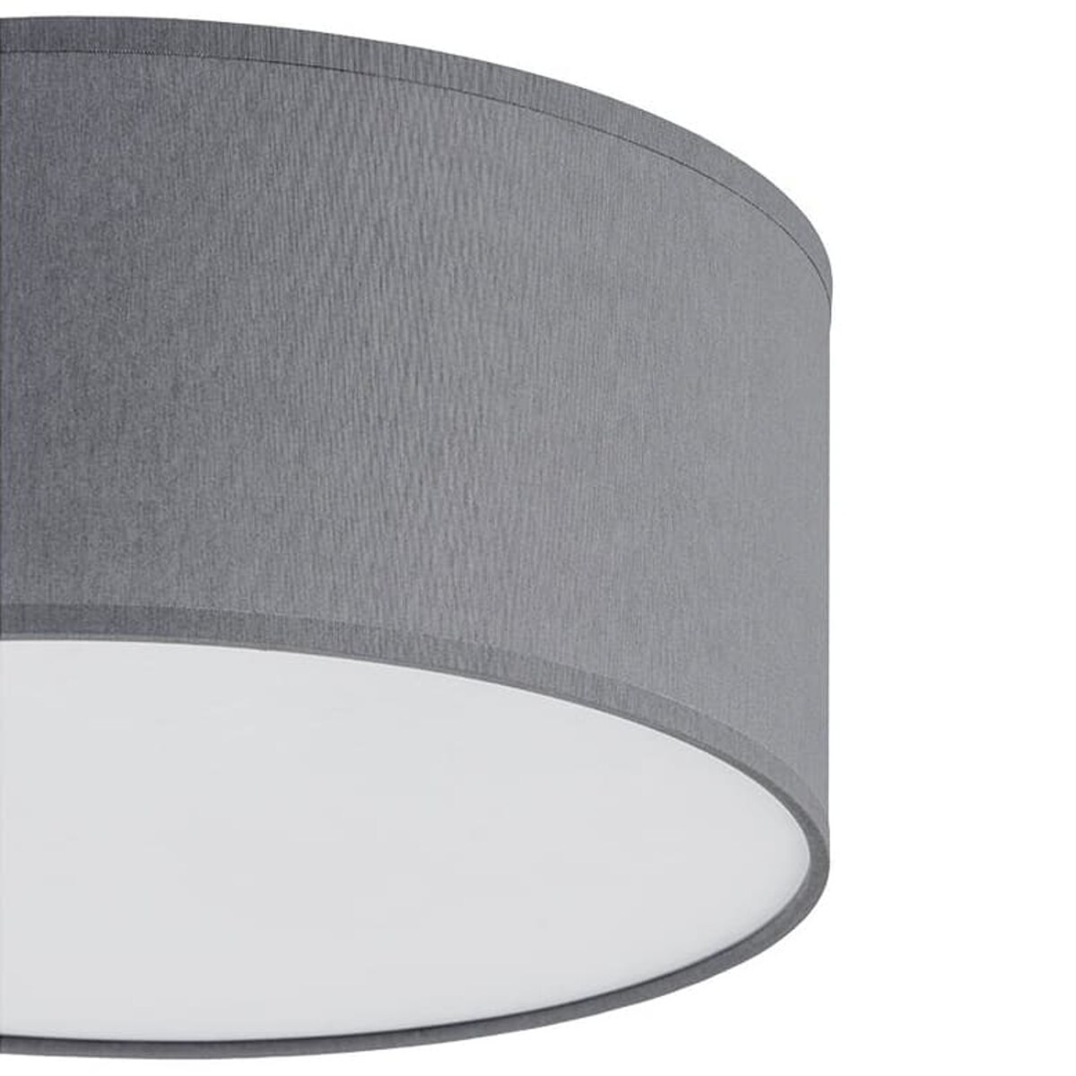 Okrągły plafon salonowy Rondo 3333 TK Lighting tkaninowy biały szary