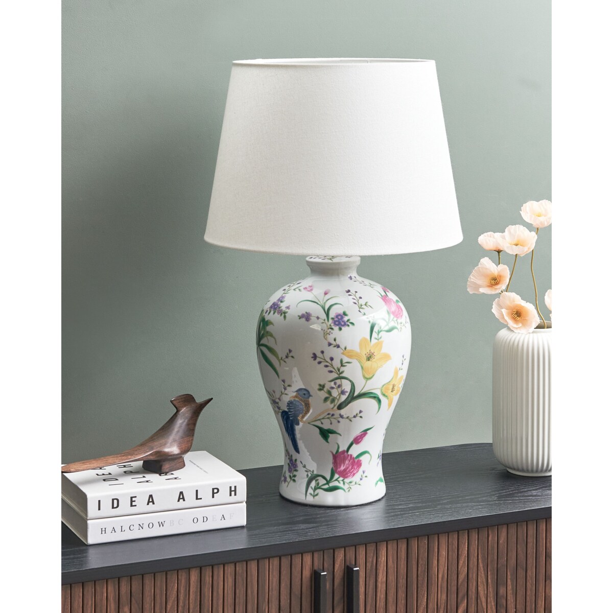 Lampa stołowa FEBROS Porcelana Biały