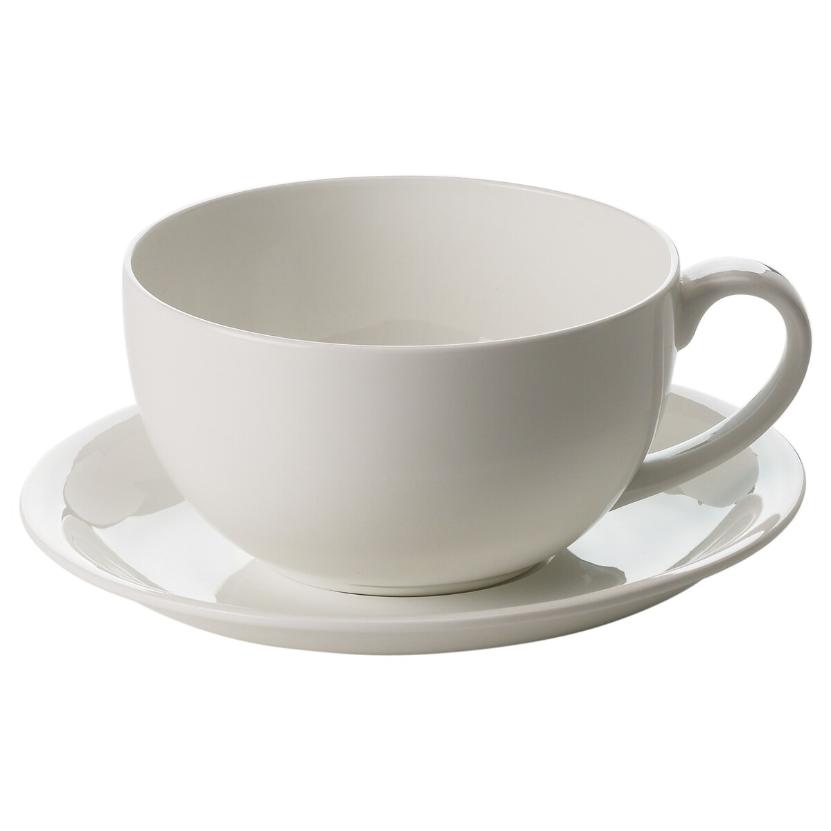 Filiżanka ze spodkiem Cashmere Round, biała, 350ml