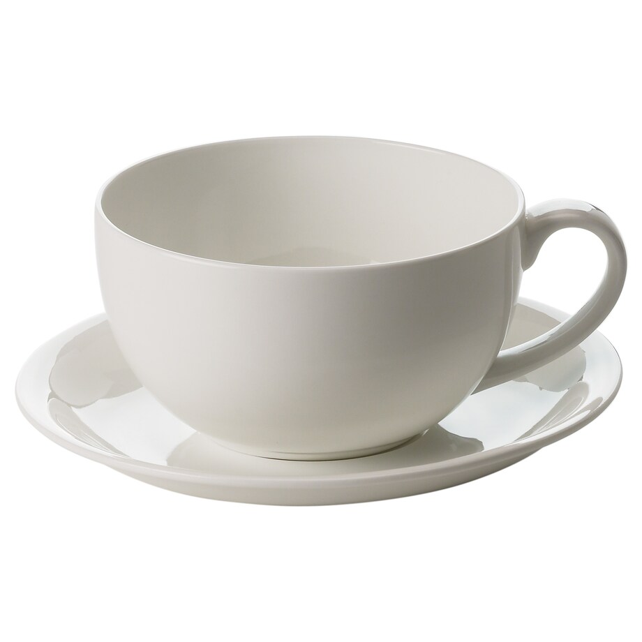 Filiżanka ze spodkiem Cashmere Round, biała, 350ml