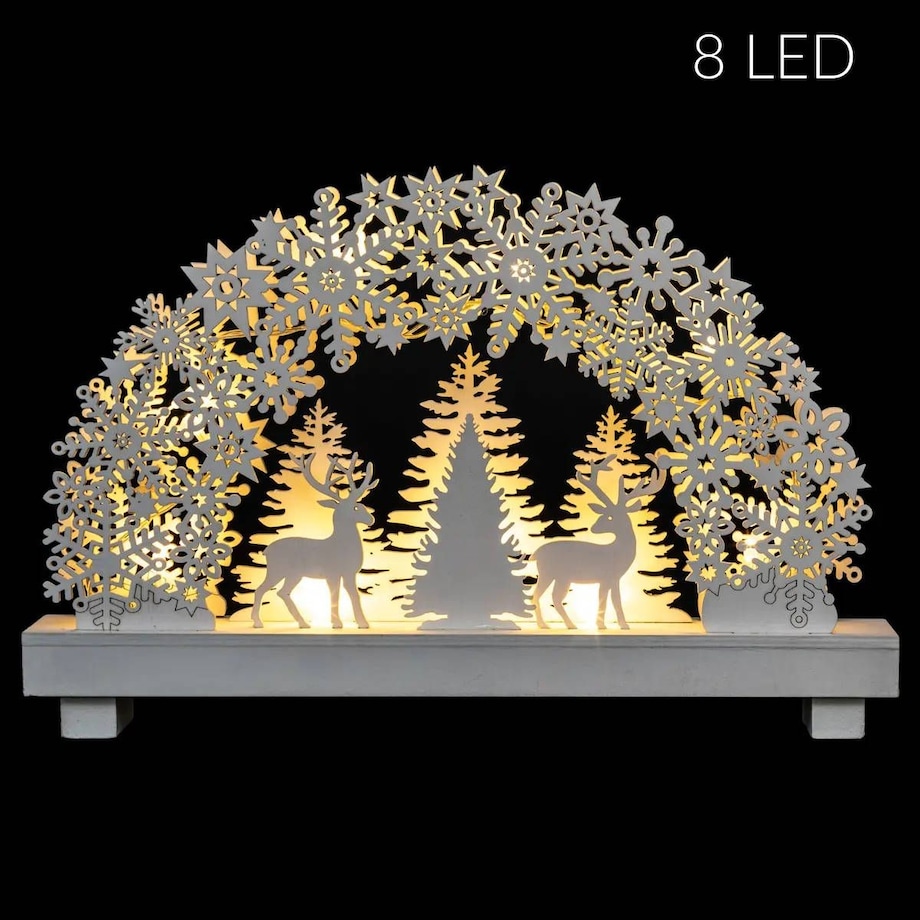 Dekoracja świąteczna z reniferami LED