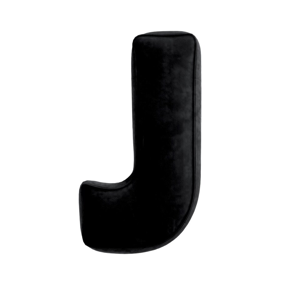 Poduszka literka J, głęboka czerń, 35x40cm, Posh Velvet