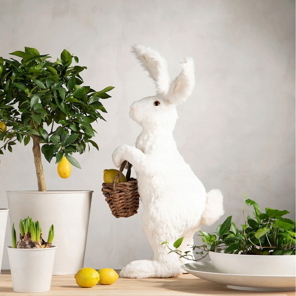 ZAJĄC WIELKANOCNY XL FIGURKA ZAJĄCZEK KRÓLIK DUŻY DO SALONU DOMU WIELKANOC