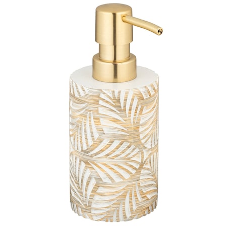 Dozownik na mydło liście złoty 490 ml