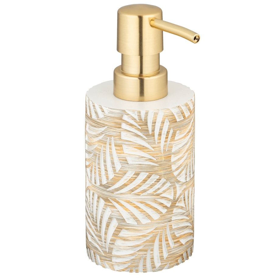 Dozownik na mydło liście złoty 490 ml