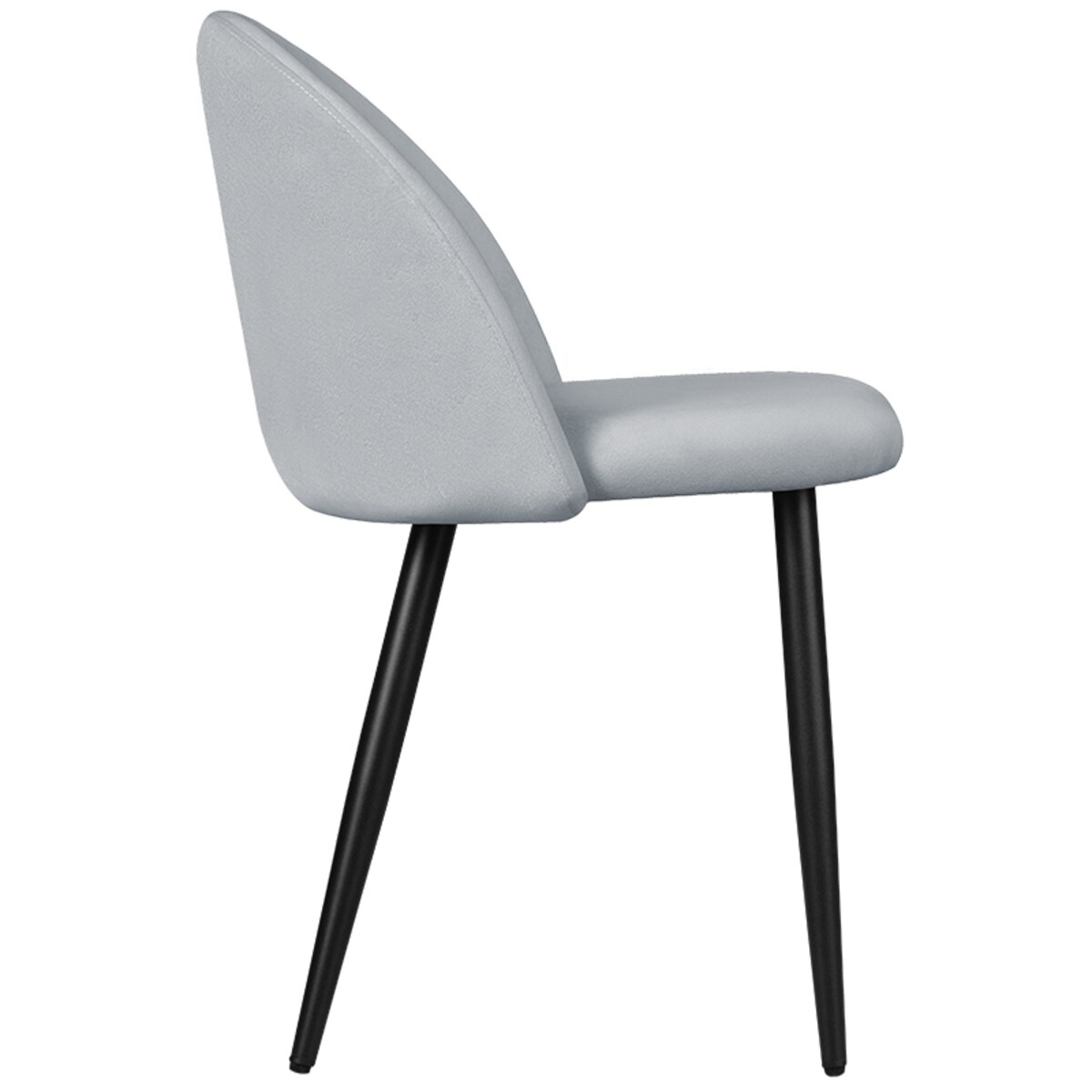 Krzesło tapicerowane do salonu jadalni welurowe velvet szare nowoczesne