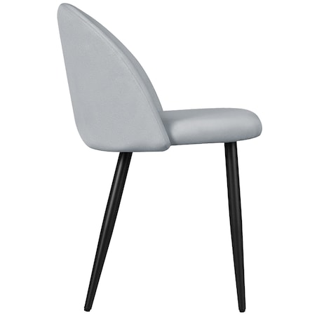 Krzesło tapicerowane do salonu jadalni welurowe velvet szare nowoczesne