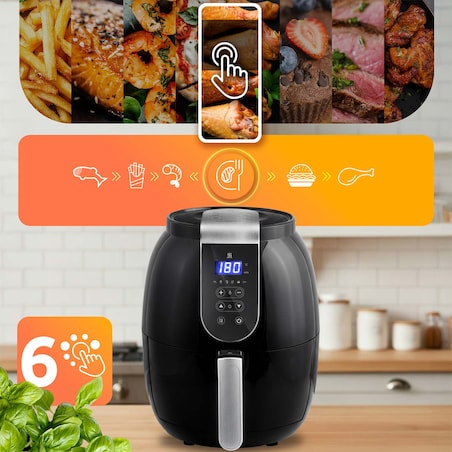 Frytkownica beztłuszczowa AIR FRYER mocna 3.6l Berdsen