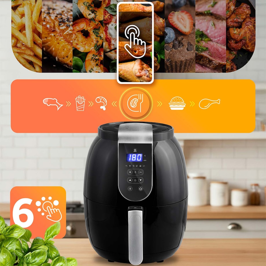 Frytkownica beztłuszczowa AIR FRYER mocna 3.6l Berdsen