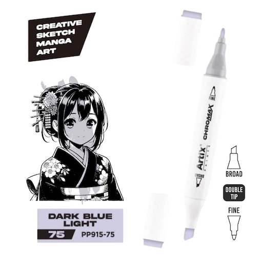 dwustronny marker kreatywny artix pp915-75 dark blue light