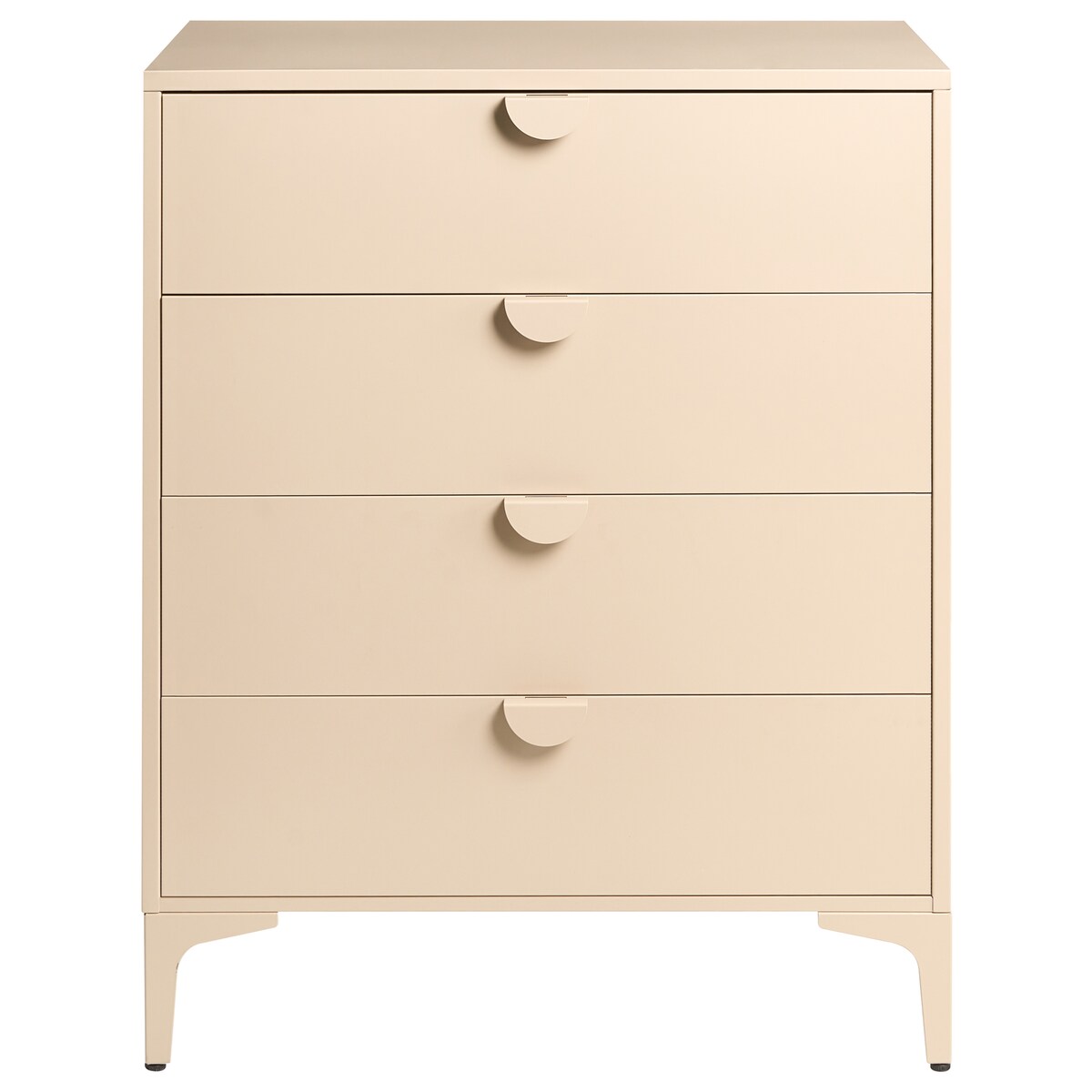 Komoda 4 szuflady ARDURA Metal Beżowy