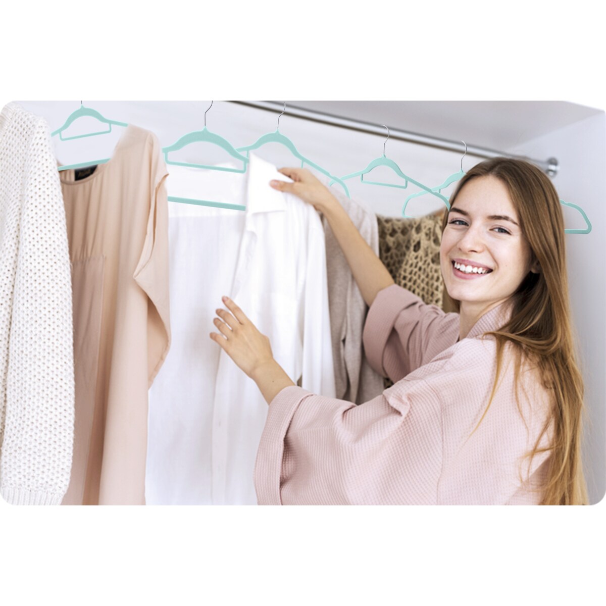 Wieszaki na ubrania welurowe do szafy zestaw 20szt. Massido