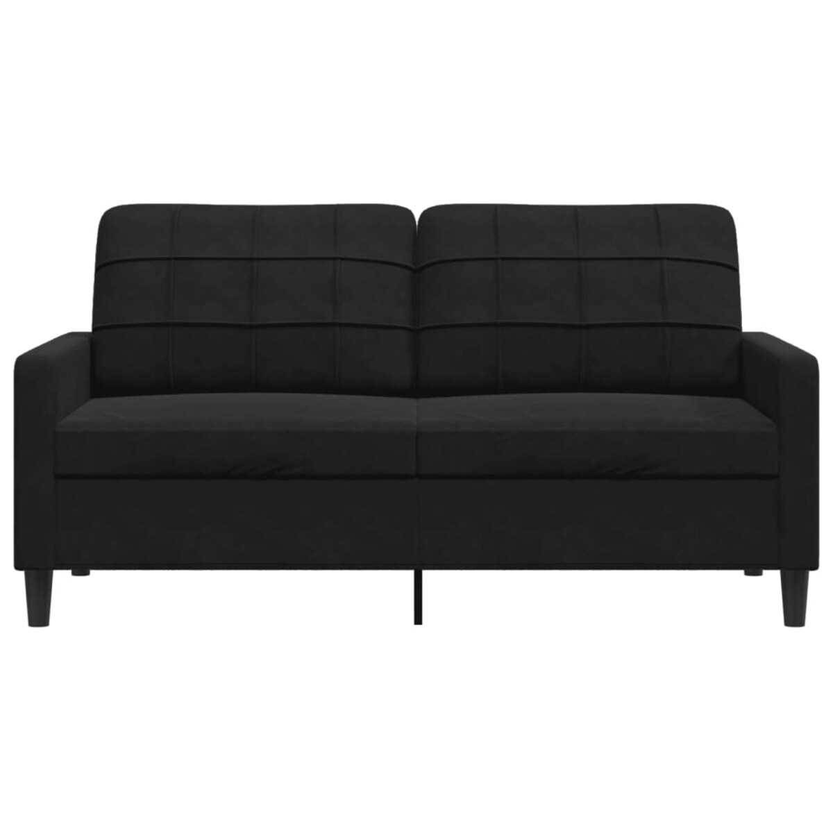 vidaXL Sofa 2-osobowa, czarna, 140 cm, tapicerowana aksamitem