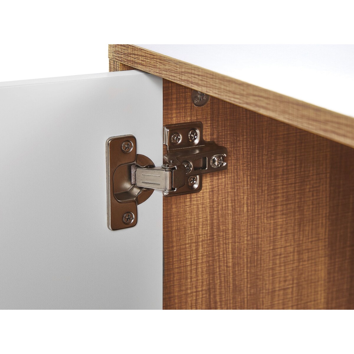 Szafka czterodrzwiowa jasne drewno z białym NUEVA