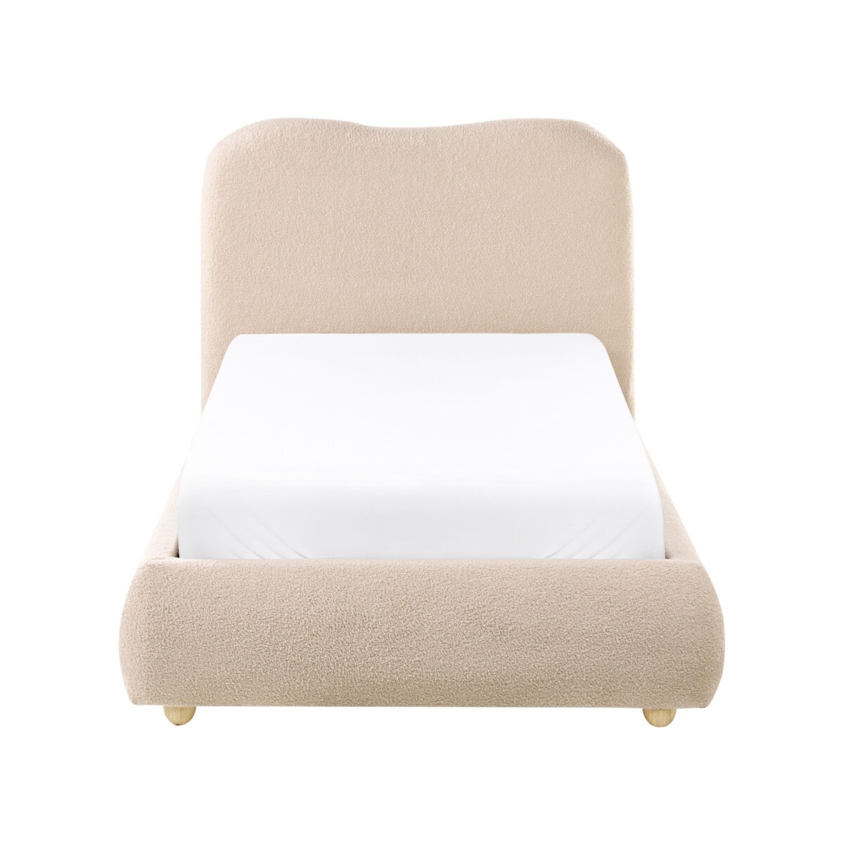 Łóżko z pojemnikiem Boucle BLAGNAC 90 x 200 cm Beżowy