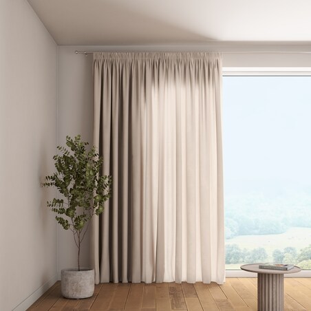 Zasłona na taśmie marszczącej 1 szt. 130x260 lniany