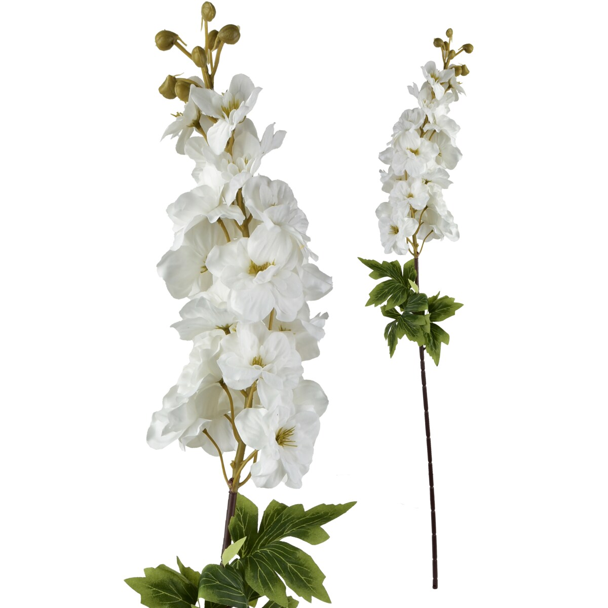 Sztuczny kwiat ostróżka 85 cm biały VIRIDIS