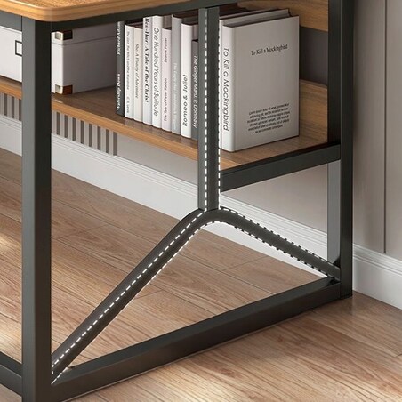 Biurko komputerowe ciemny buk pod laptop loft gamingowe nowoczesne 120 cm