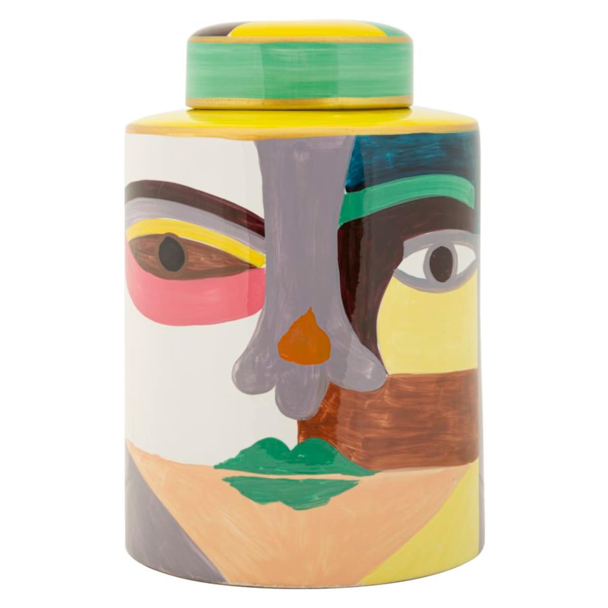 Osłonka dekoracyjna Piccassy Color Top, kolor wielokolorowy, ceramika, 19 x 19 x 28 cm, styl nowoczesny, na doniczkę do salonu, Mauro Ferretti