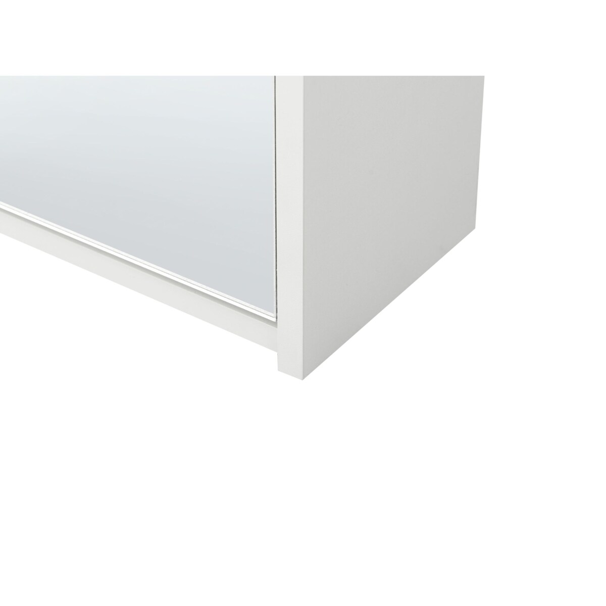 Szafka na buty 2 przegrody lustrzane fronty biała MIDFIELD