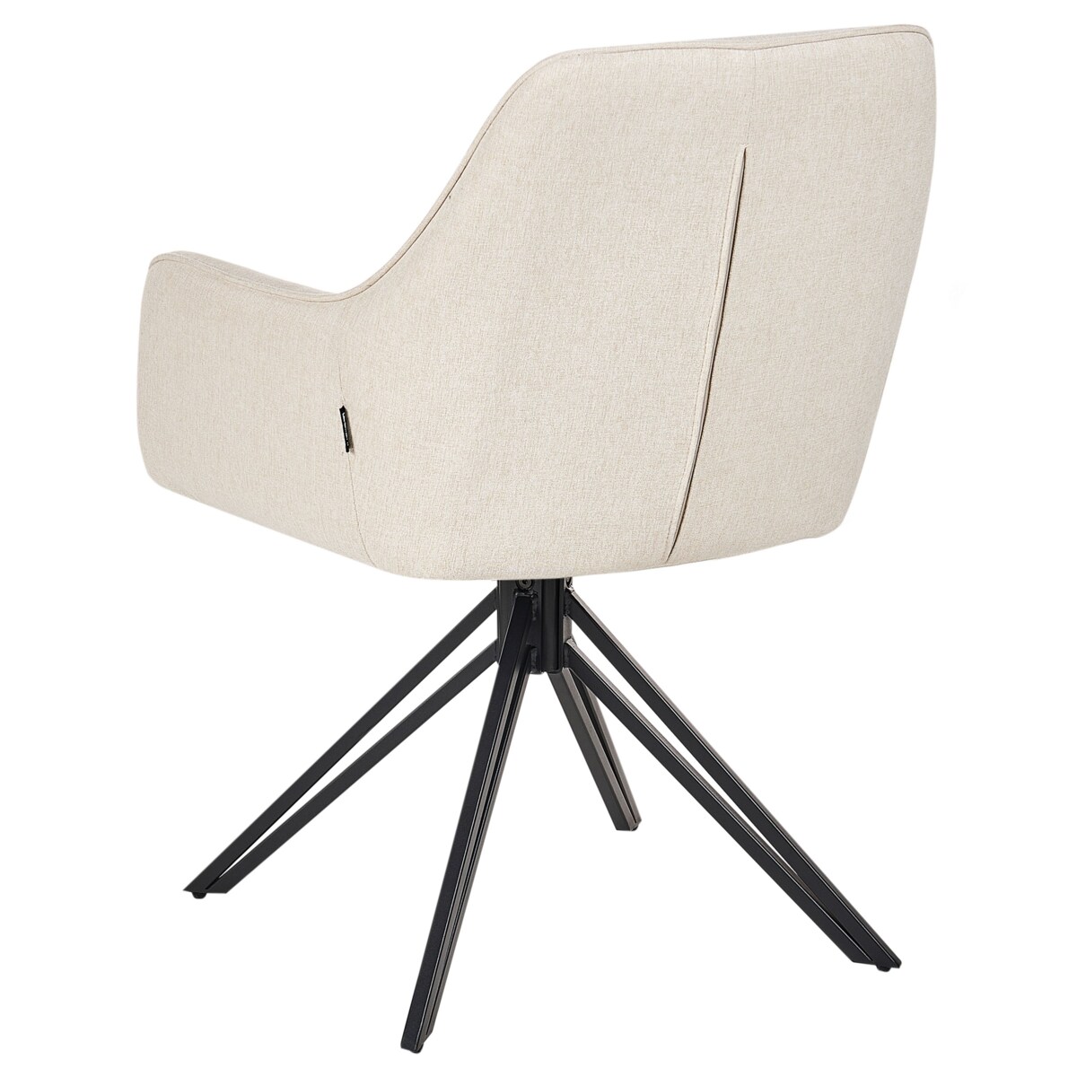 Zestaw 2 krzeseł do jadalni JODAR Tkanina Jasnobeżowy