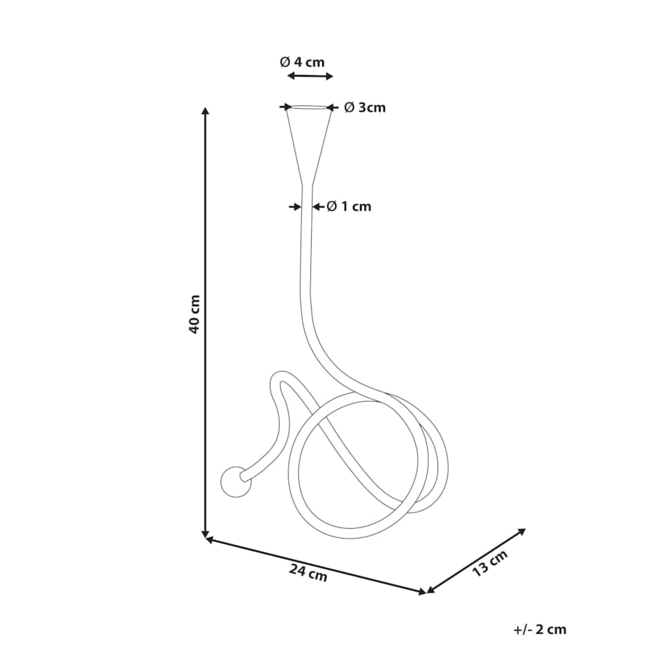 Świecznik AROUCA Metal 40 cm Złoty