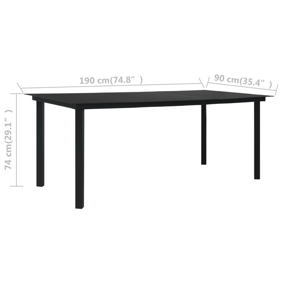 vidaXL 9-cz. zestaw mebli ogrodowych, rattan PVC, czarny