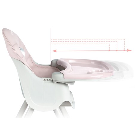 Krzesełko do karmienia dla dzieci Ricokids Milo składane jasnoróżowe 700002