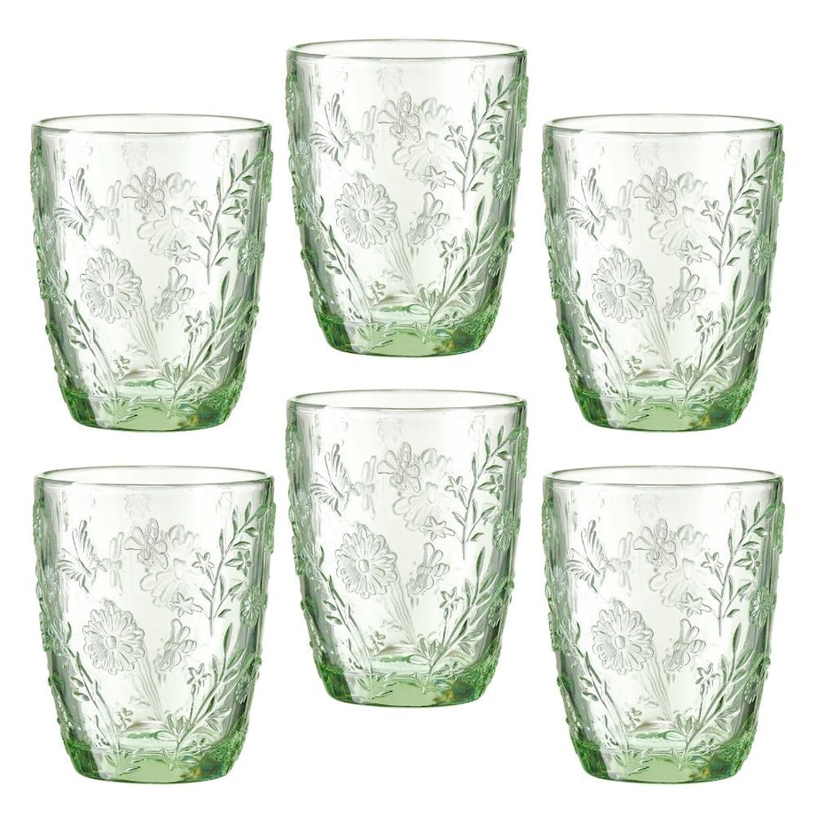 VILLA ITALIA Zestaw szklanek zielonych 270 ml 6 sztuk MERIDA