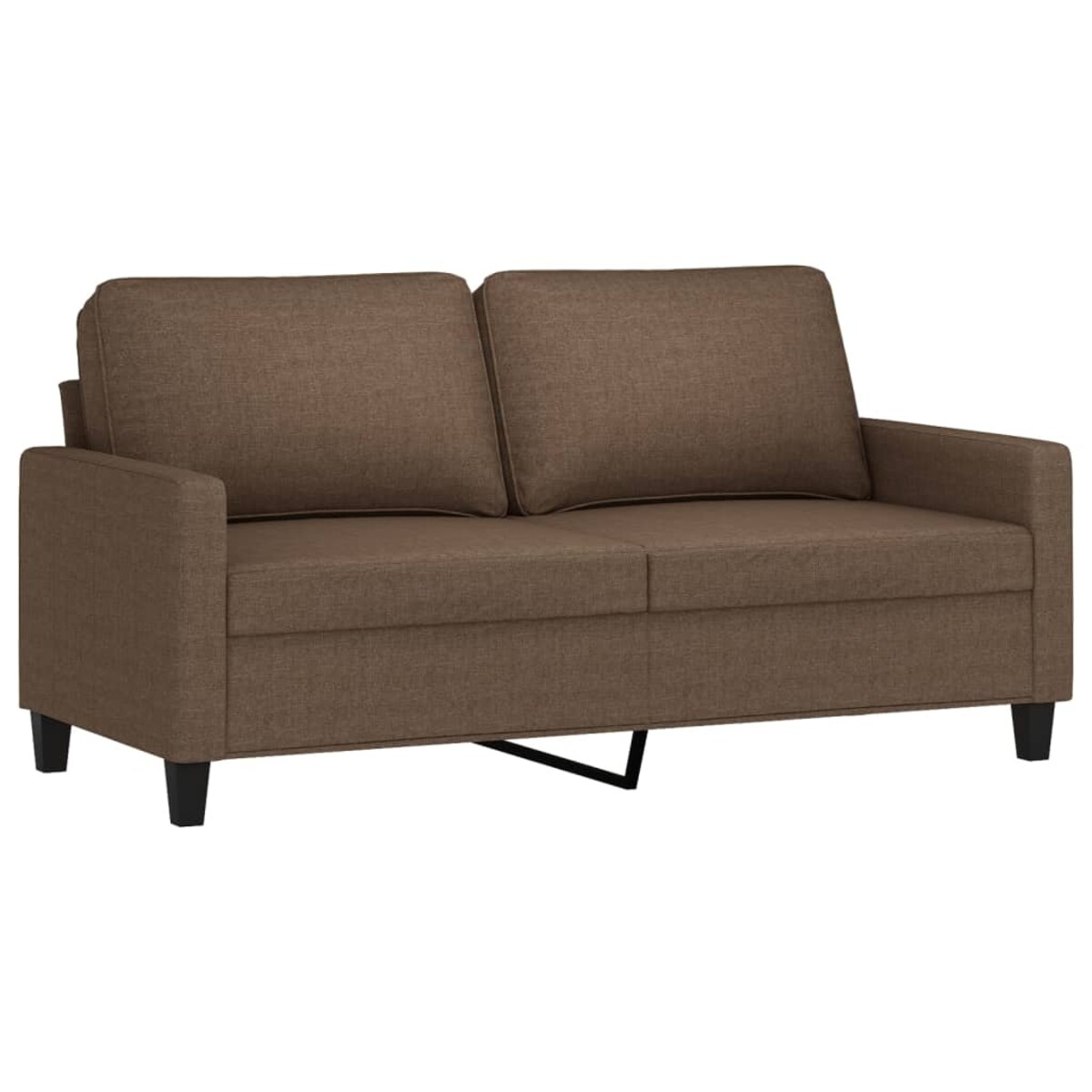 vidaXL Sofa 2-osobowa, brązowa, 140 cm, tapicerowana tkaniną