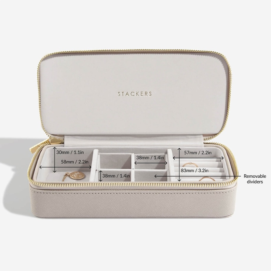 Pudełko podróżne na biżuterię Travel Large Stackers taupe