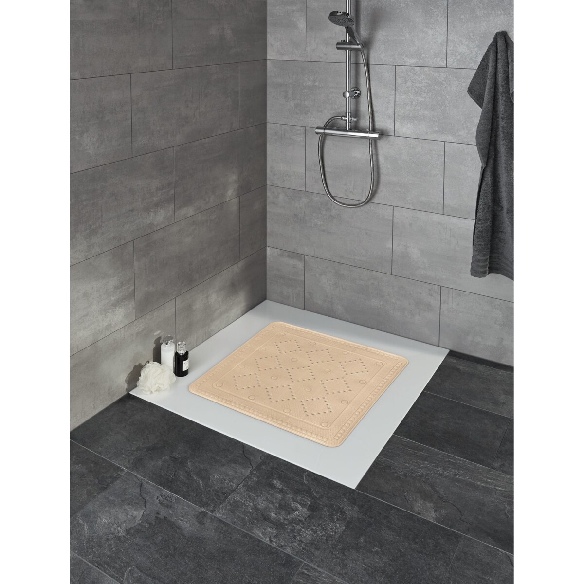 Kleine Wolke Arosa Mata bezpieczeństwa pod prysznic beżowy 55x 55 cm