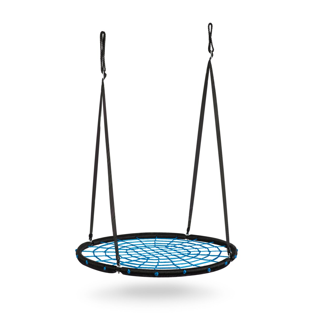 Huśtawka ogrodowa Neo-Sport bocianie gniazdo fotel wiszący 100 cm czarno-niebieska