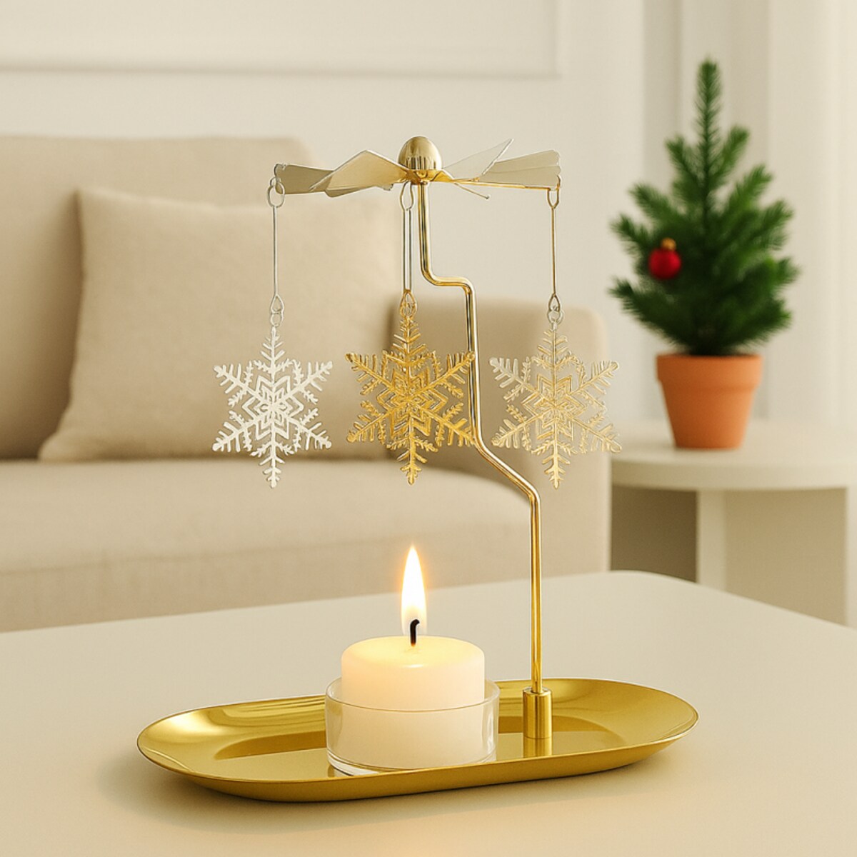 Świecznik VIRELA z karuzelą, w pudełku 18х20cm - SW08